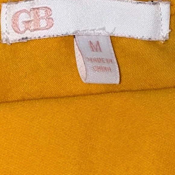 GB (Juniors) Knit One Shoulder Cropped Tank Top Yellow Seasonal Size M - Picture 6 of 6